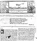 Maryland Gazette Dec 3 – 10, 1728