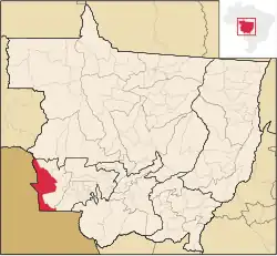 Location in Mato Grosso state