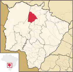 Location in Mato Grosso do Sul state