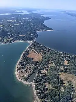 Aerial view of Vashon and Maury islands