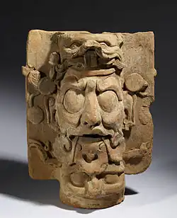Lower part of incense burner, Palenque style, Late Classic (Walters Art Museum)