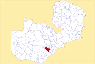 District location in Zambia