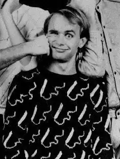 Ham in a 1983 photoshoot with Men at Work