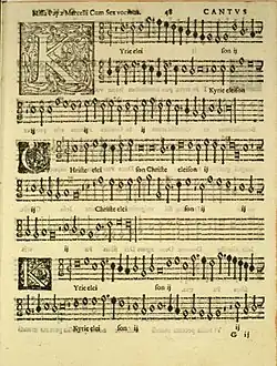 Image 30Sheet music for part of the Missa Papae Marcelli by Giovanni Pierluigi da Palestrina (from History of music)