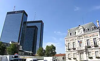 The Mercurial Towers and Bagnolet town hall, in 2004