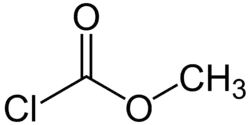 Skeletal formula of methyl chloroformate