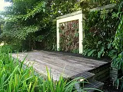 Small stage for events.