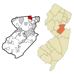 Location in Middlesex County (left) and the state of New Jersey (right)