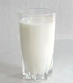 A glass of milk