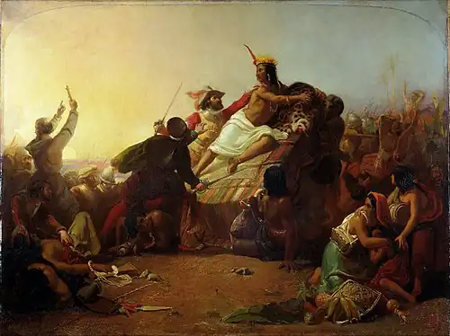 John Everett Millais—Pizarro Seizing the Inca of Peru, 1846