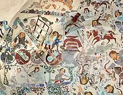 Mina'i bowl depiction of a fortress under siege, circa 1200, Iran