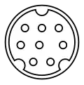 A MiniDIN-8 Diagram