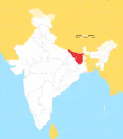 Location of Mithila