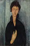 Amedeo Modigliani, c.1918, The woman with blue eyes, oil on canvas, 81 x 54 cm