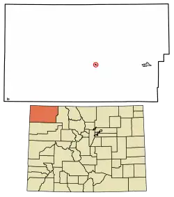 Location in Moffat County, Colorado