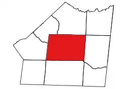 Location of Monroe Township in Union County