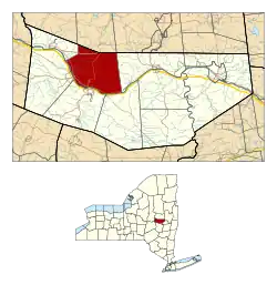 Location in Montgomery County and the state of New York