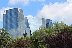 Buildings in downtown Regina, of which the Mosaic Potash Tower (right) is the tallest in the city