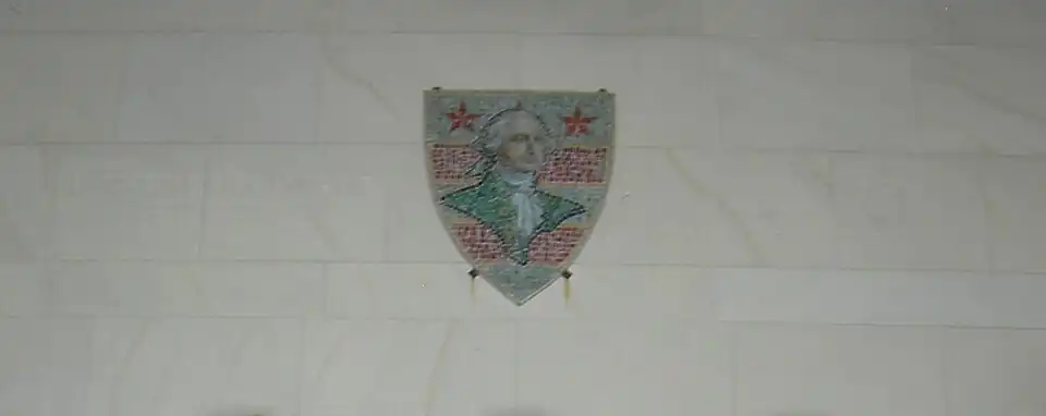 Washington mosaic portrait bust (year), by Nicola D'Ascenzo