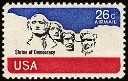 1974 Mount Rushmore Stamp Issued in United States