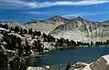 Mount Ickes from northwest at Cartridge Pass Lake