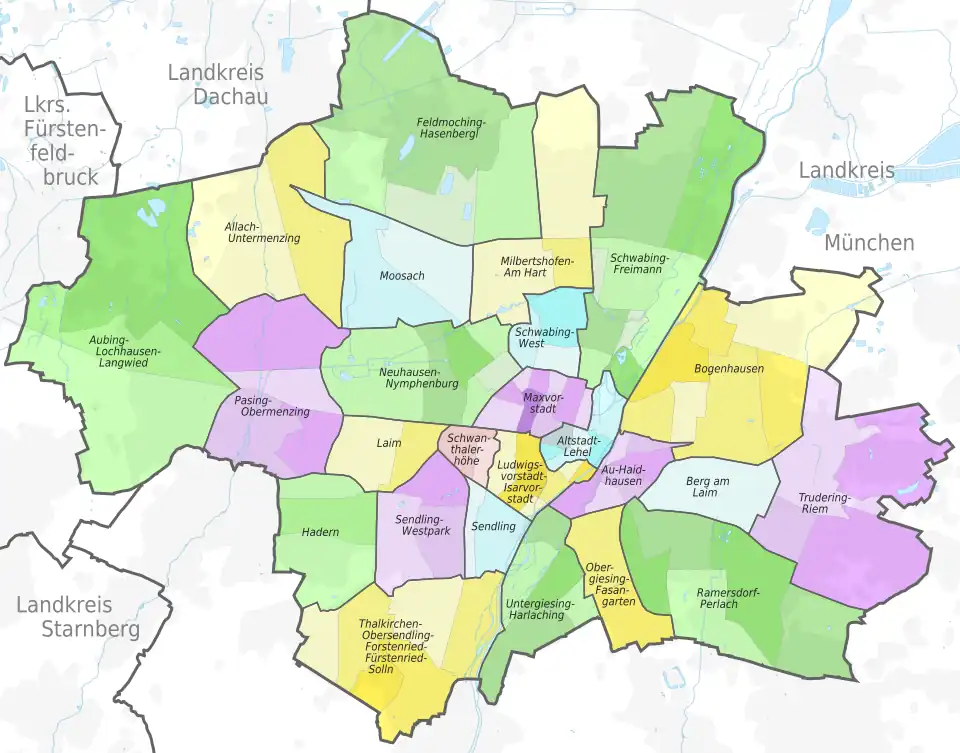 The 25 Boroughs of Munich