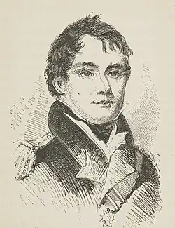 Pencil portrait of Murry Maxwell in uniform