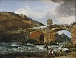 Le vieux pont sur le torrent by Hubert Robert. Late 18th century
