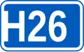 Highway H26 shield}}
