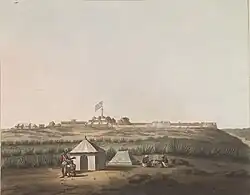 North West View of Osar by James Hunter (d.1792) (coloured in 1804)