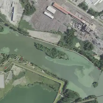 Aerial image of an island.