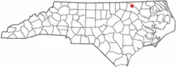 Location of South Rosemary, North Carolina