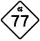 North Carolina Highway 77 marker