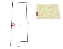 Location of Beach, North Dakota