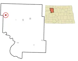 Location in Mountrail County and the state of North Dakota
