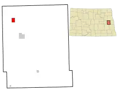 Location of Sharon, North Dakota