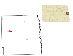 Location of Mayville, North Dakota