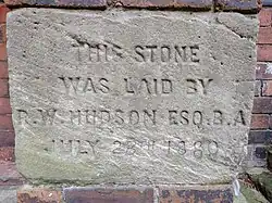 NGC Sunday School foundation stone