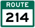 Route 214 marker