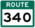 Route 340 marker