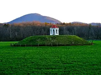 Ground-level view of the mound