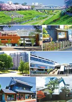 Tone Canal Nagareyama-ōtakanomori SC Kondō Isami jin'ya Nagareyama-ōtakanomori park exit Nagareyama-ōtakanomori Station Kuremono Shinkawaya store Akimoto family kura