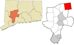 Bristol's location within the Naugatuck Valley Planning Region and the state of Connecticut