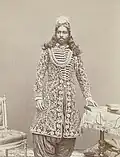 Nawab Muhammad Of Bahawalpur (1868–1900) wearing a loose Bahawalpuri salwar