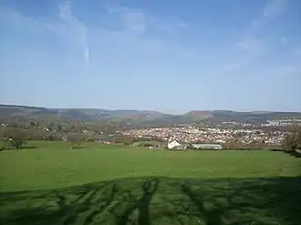 View of Nelson from Mynydd Eglwysilan
