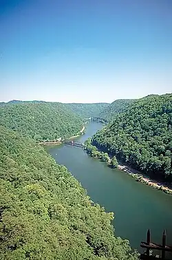 Image 24A view of the New River in West Virginia, the world's third-oldest river geologically (from History of West Virginia)