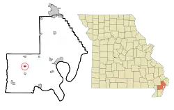 Location of Risco, Missouri