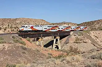 New Mexico Rail Runner Express at La Bajada Hill