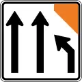 Lane management (three lanes, right lane merges)