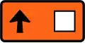 Detour - follow square symbol (straight ahead, left-hand)
